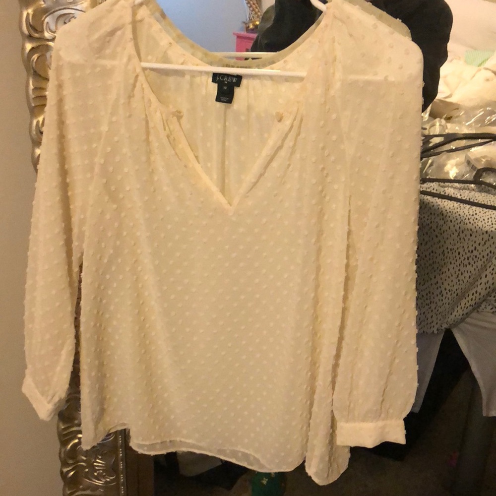 Jcrew Swiss dot top